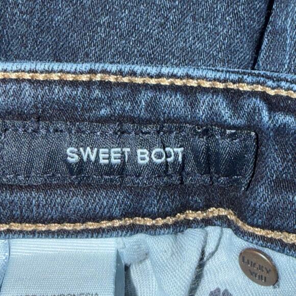 Lucky Brand Sweet Boot Jeans Size 4 / 27 Dark Wash Stretch Denim - Picture 6 of 8